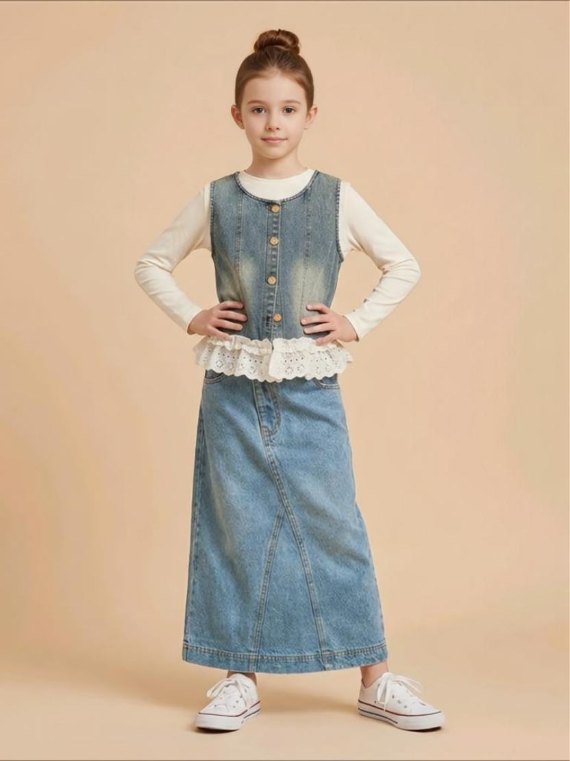 Down Cut Skirt